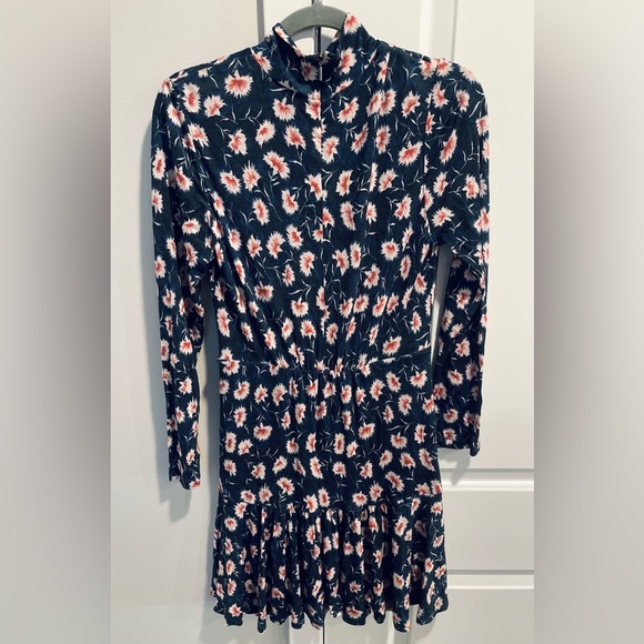 NWT! Designer! Rebecca Taylor Women's Long Sleeve Fleur Turtleneck Dress, Size M - Picture 12 of 12